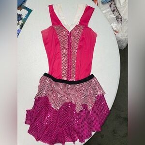 I Glow Running Handmade Costume Sleeping Beauty Skirt Pink Sequin